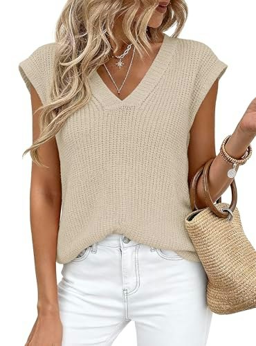 Prettygarden Women's Cap Sleeve Sweater Vest: $27.99
