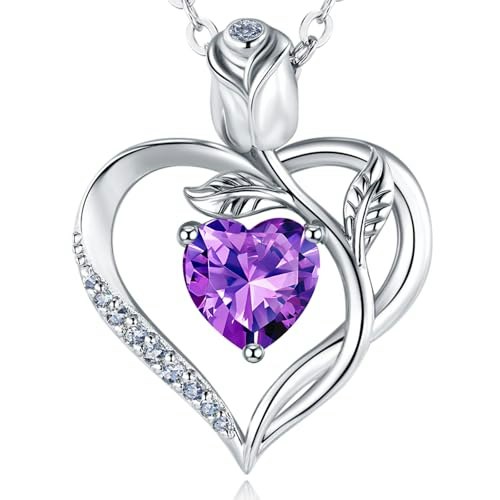 Jacupo Heart Birthstone Necklace: $110.49