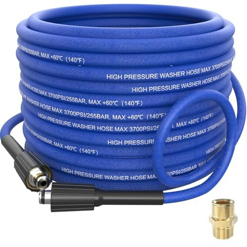 APower 50-Foot 1/4-Inch 3,700-PSI Kink-Resistant Pressure Washer Hose: $23.09