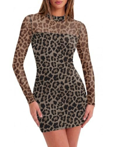 Zeagoo Women's Printed Mesh Long Sleeve Dress: $25.64 Zeagoo Women's Printed Mesh Long Sleeve Dress: $25.64