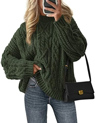 Prettygarden Women's Chunky Cable Knit Oversized Sweater: $27.96