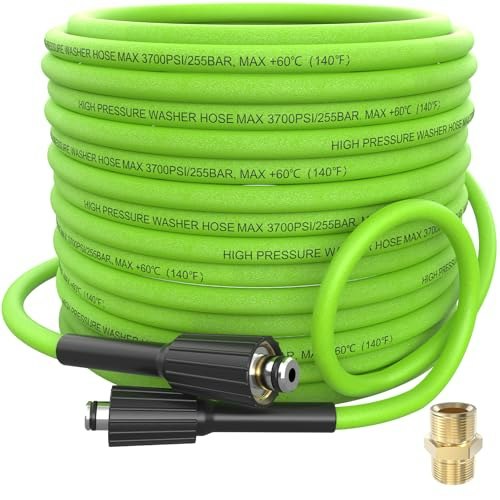 Apower 100-foot 3,700-PSI Kink-Resistant Pressure Washer Hose: $36.54