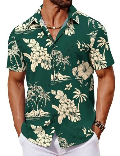 Coofandy Men's Short Sleeve Hawaiian Button Down Shirt: $14.98 Coofandy Men's Short Sleeve Hawaiian Button Down Shirt: $14.98
