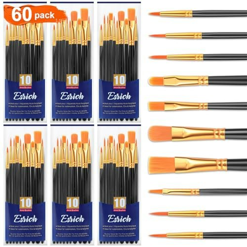 Esrich Paint Brush Set 60-Pack: $8.49 Esrich Paint Brush Set 60-Pack: $8.49