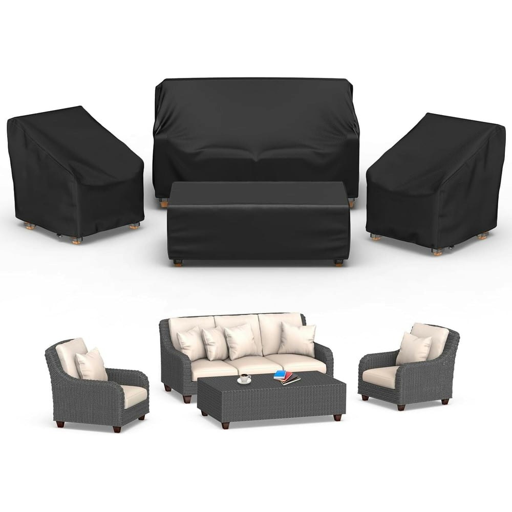 Katinyos 4-Piece Waterproof Patio Furniture Covers: $34.89