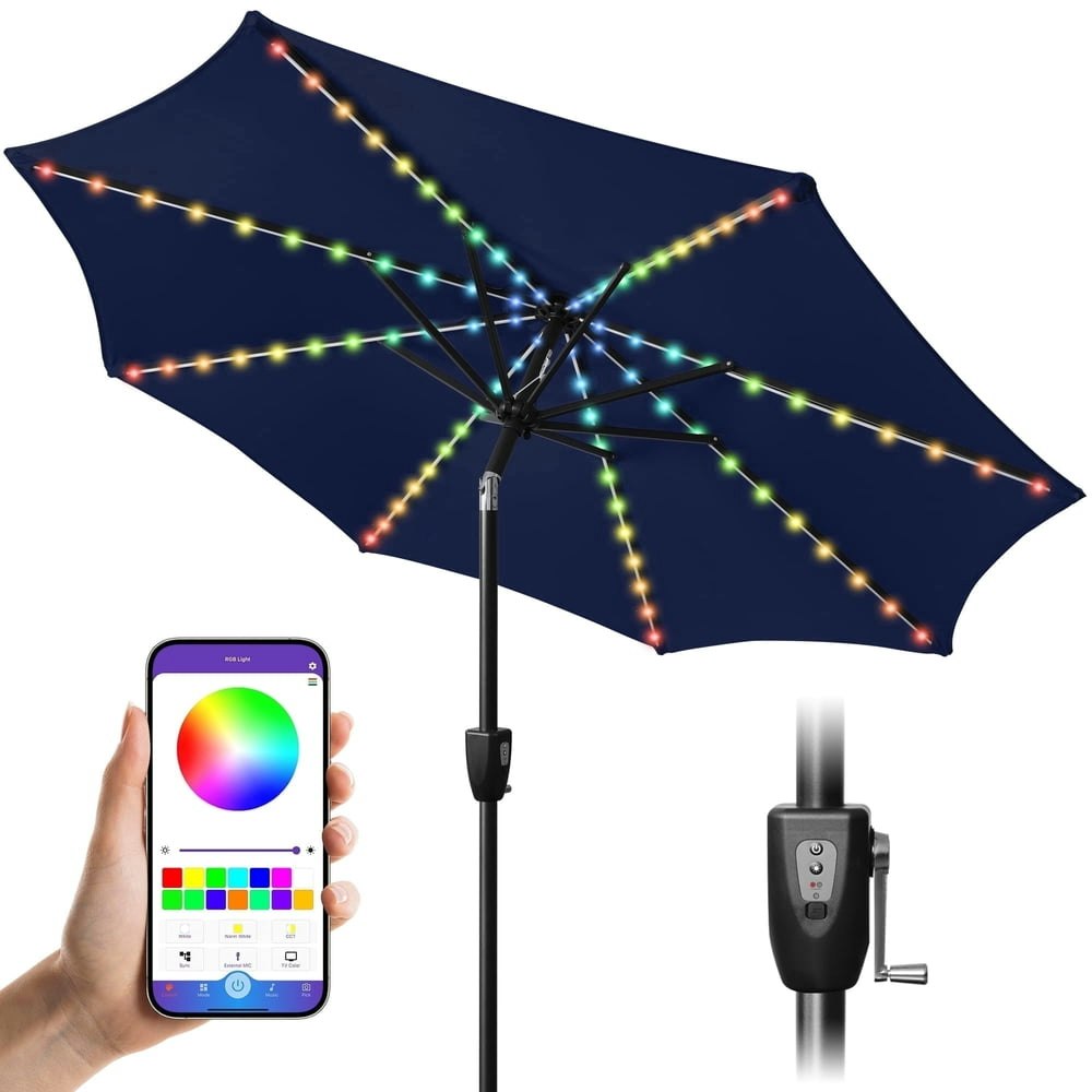Scafild 7.5-Foot Solar-Powered Patio Market Umbrella: $38.89 Scafild 7.5-Foot Solar-Powered Patio Market Umbrella: $38.89