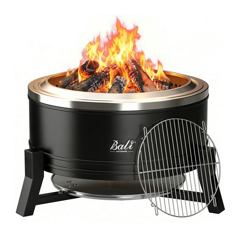 Bali Outdoors 22-Inch Smokeless Wood-Burning Fire Pit: $148.99