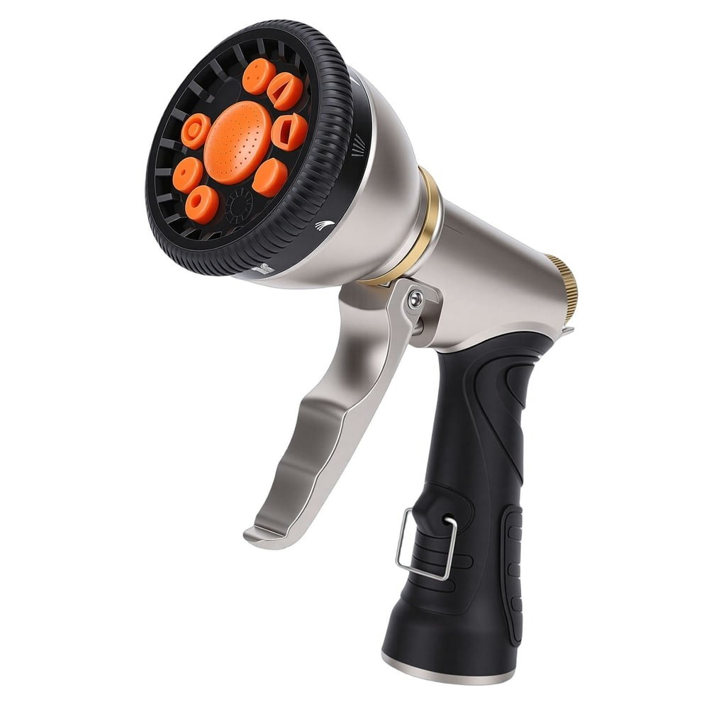 9-Mode Zinc Alloy High Pressure Garden Hose Nozzle: $10.79