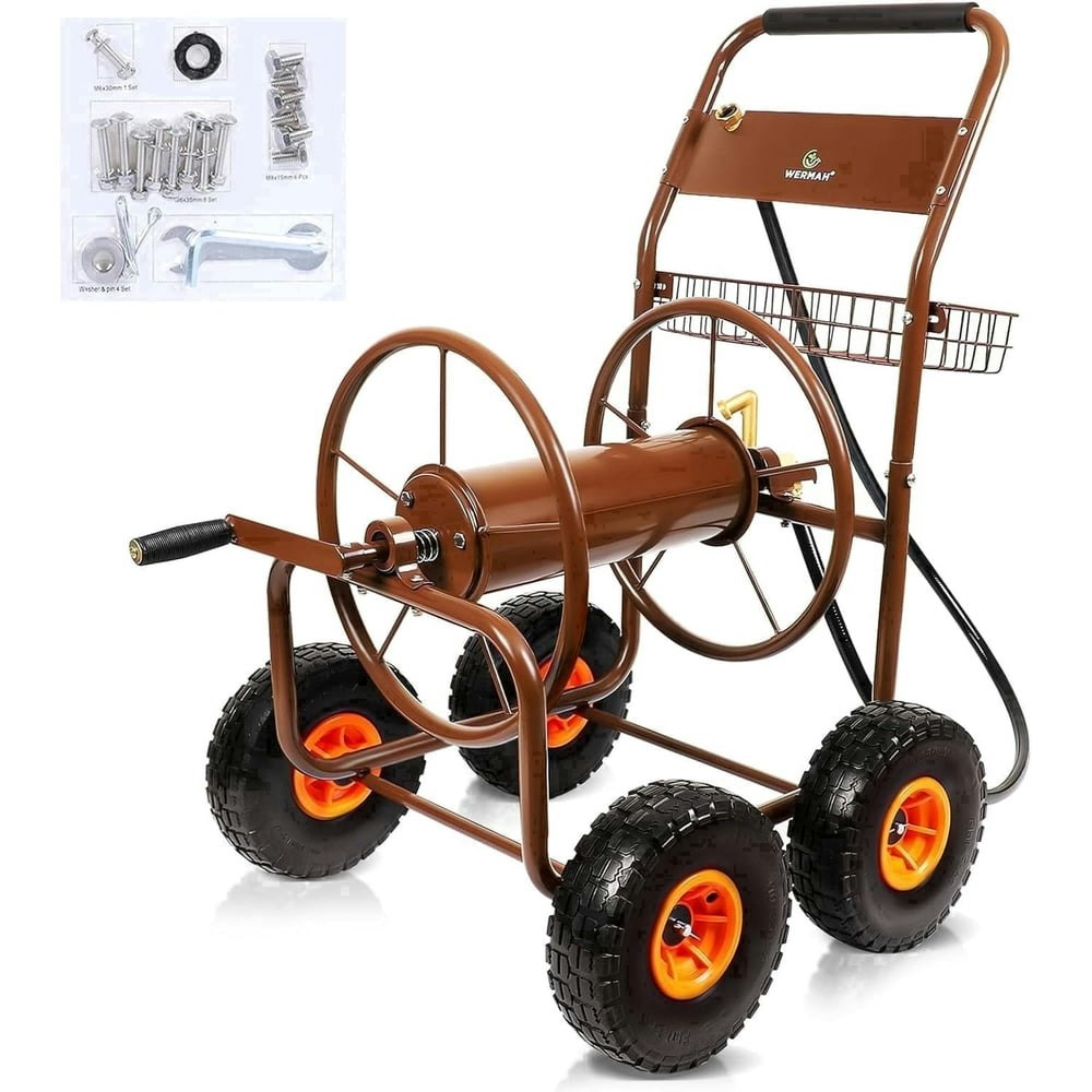 Werham 300-Foot 4-Wheel Garden Hose Reel Cart: $119.99 Werham 300-Foot 4-Wheel Garden Hose Reel Cart: $119.99