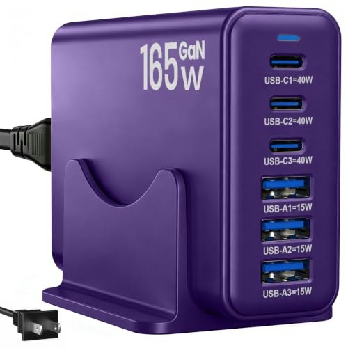 Newdarren 165W 6-Port Desktop Charging Station: $23.79