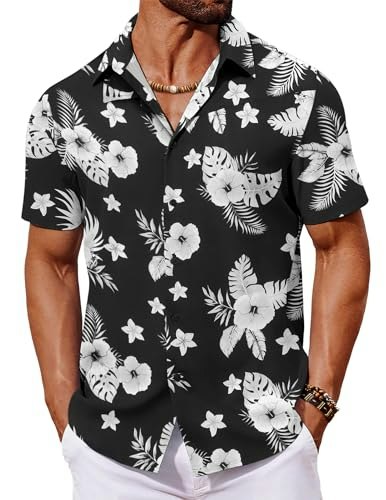 Coofandy Men's Short Sleeve Hawaiian Button Down Shirt: $14.98 Coofandy Men's Short Sleeve Hawaiian Button Down Shirt: $14.98