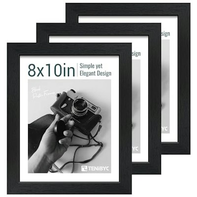Tenibyc 8" x 10" Wood Picture Frame 3-Pack for $14 + free shipping w/ Prime