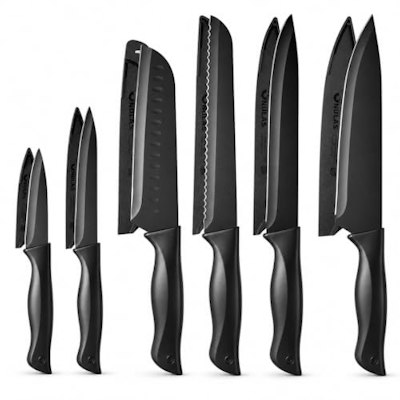 Nulas 13-Piece Kitchen Knife Set with Blade Guards for $10 + free shipping w/ Prime