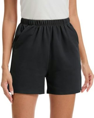 RanZZRan Women's French Terry Lounge Shorts with Pockets for $5 + free shipping w/ Prime