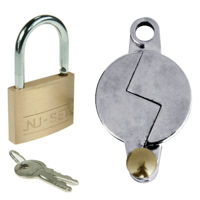Water Faucet Lock w/ 1.5" Padlock for $8 + free shipping w/ Prime