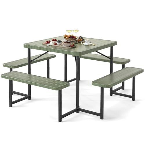 Giantex Square Picnic Table and Bench Set: $129.19 Giantex Square Picnic Table and Bench Set: $129.19