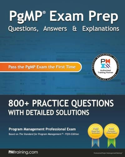 PgMP Exam Prep 800+ Practice Questions: $39.37