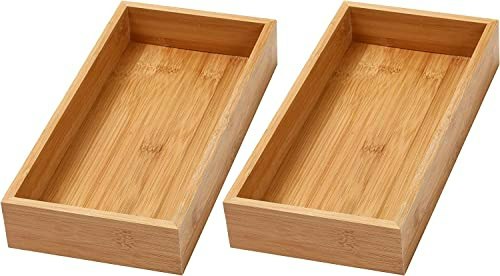 YBM Home Bamboo Drawer Organizer 2-Pack: $26.76
