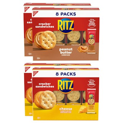 RITZ Peanut Butter & Cheese Sandwich Crackers 32-Pack for $11 + free shipping w/ Prime