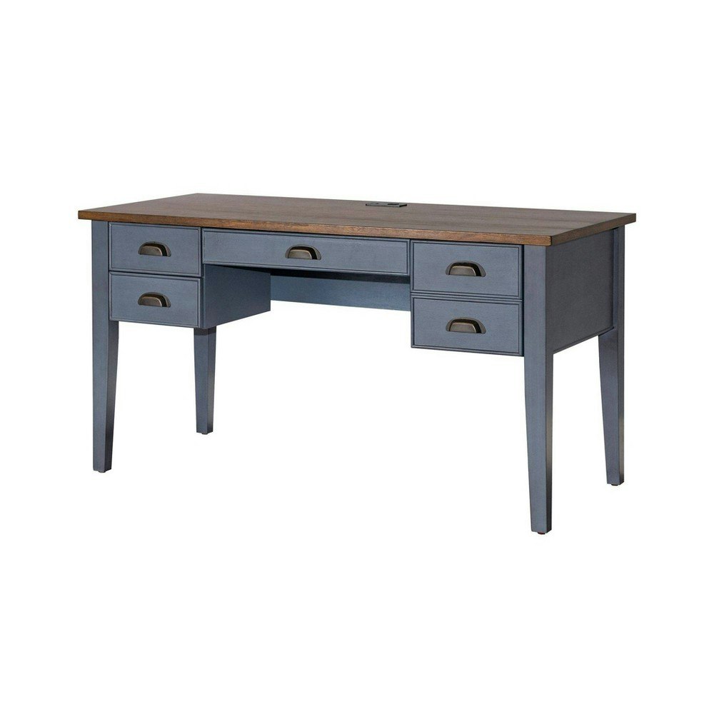 Martin Furniture Farmhouse Half Pedestal Executive Desk: $702.99 Martin Furniture Farmhouse Half Pedestal Executive Desk: $702.99