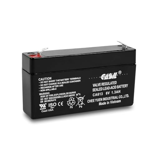 Casil 6V 1.3Ah Sealed Lead Acid Battery: $8.79 Casil 6V 1.3Ah Sealed Lead Acid Battery: $8.79