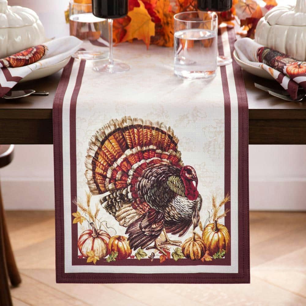 Autumn Heritage Turkey Engineered Table Runner 13" x 70": $22.99