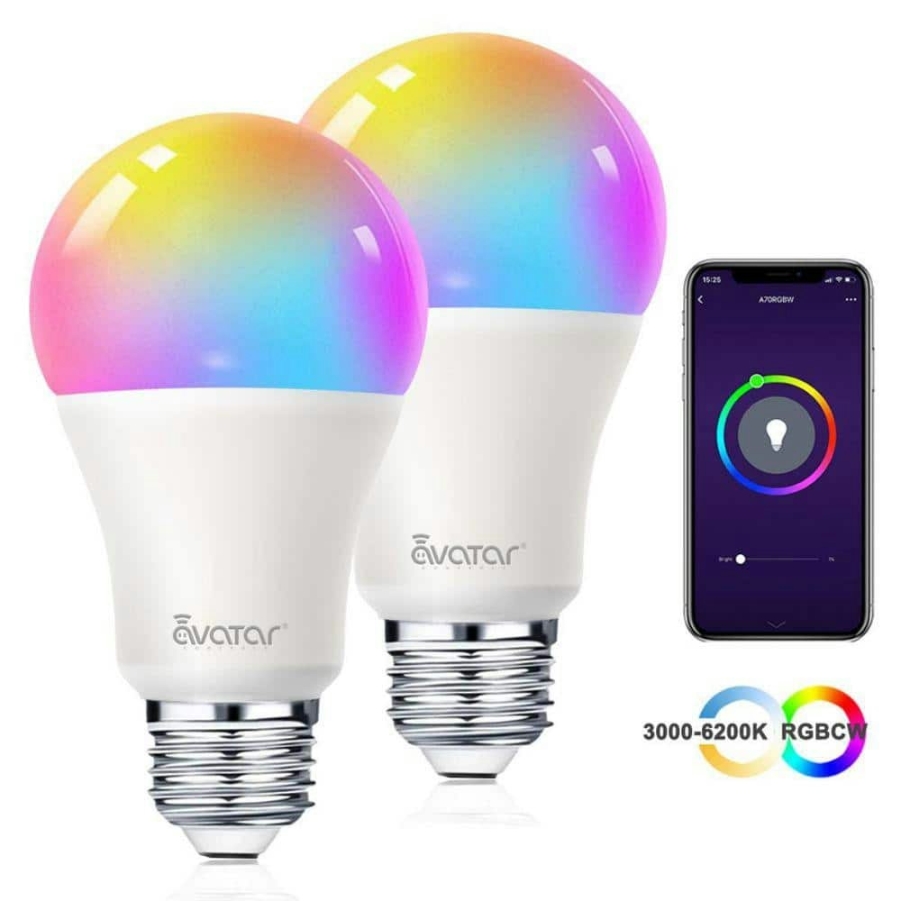 A19 70-Watt Equivalent Dimmable RGBW Smart LED Light Bulb 4-Pack: $13.32 A19 70-Watt Equivalent Dimmable RGBW Smart LED Light Bulb 4-Pack: $13.32
