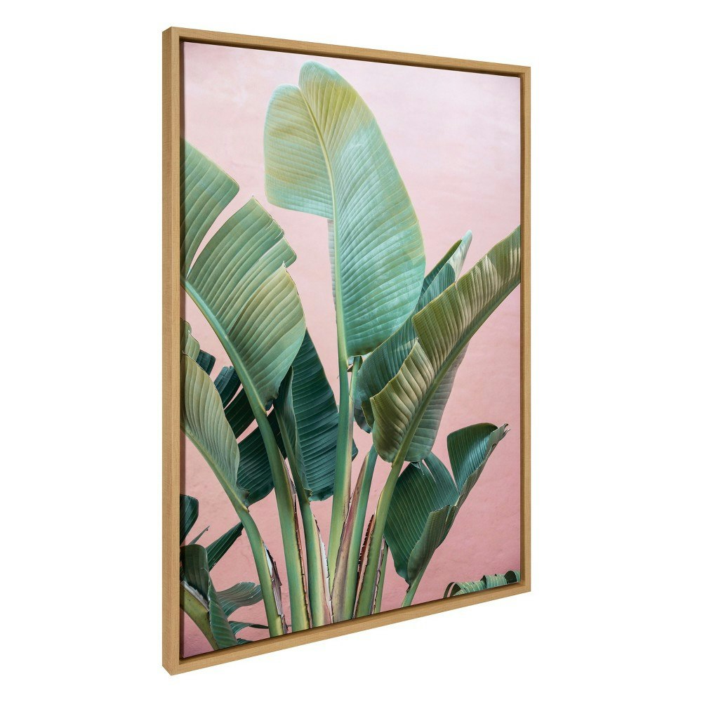 Kate & Laurel Sylvie Tropic Pink 28"x38" Framed Canvas Wall Art: $109.99
