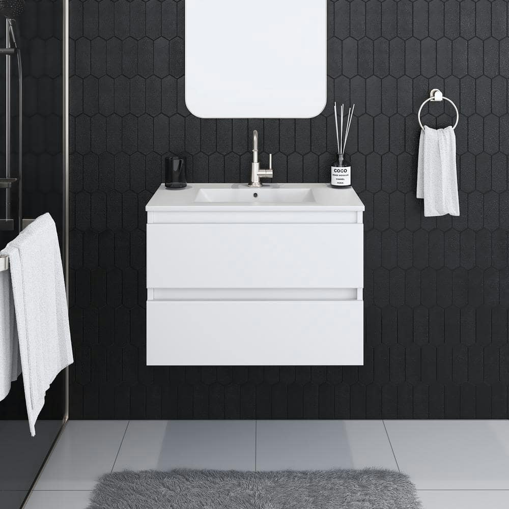 Salt 30" x 18" White Bath Vanity with Ceramic Top: $884.93 Salt 30" x 18" White Bath Vanity with Ceramic Top: $884.93