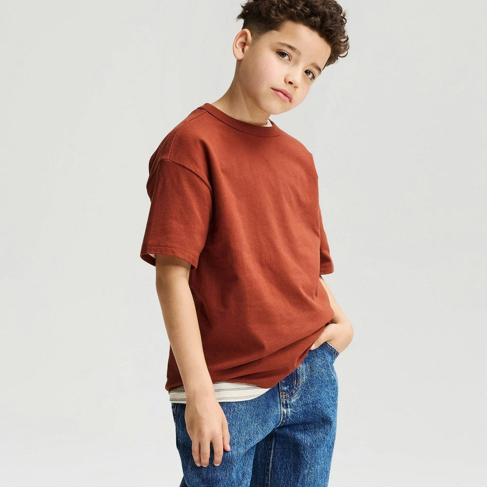 Cat & Jack Boys' 100% Cotton Short Sleeve T-Shirt: $5
