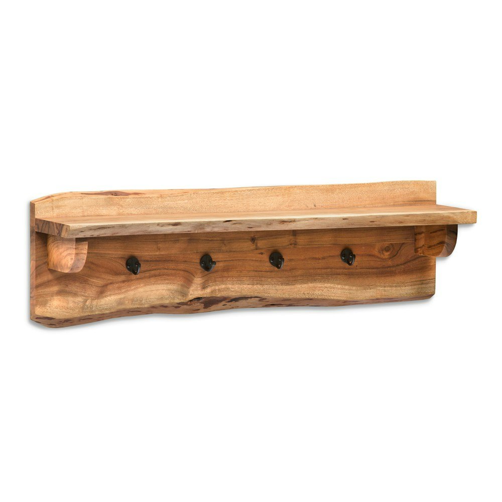 Alaterre Furniture Alpine 36-Inch Live Edge Coat Hook Shelf: $110.99