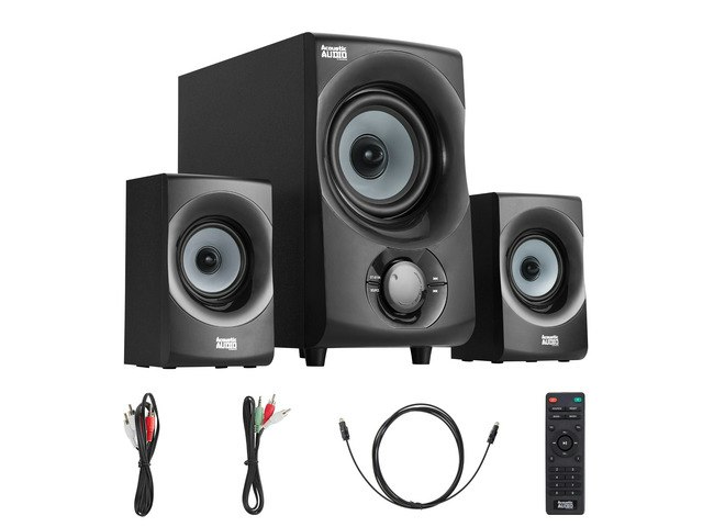 Acoustic Audio AA2172 2.1 Bluetooth Multimedia Speaker System: $73.88 Acoustic Audio AA2172 2.1 Bluetooth Multimedia Speaker System: $73.88