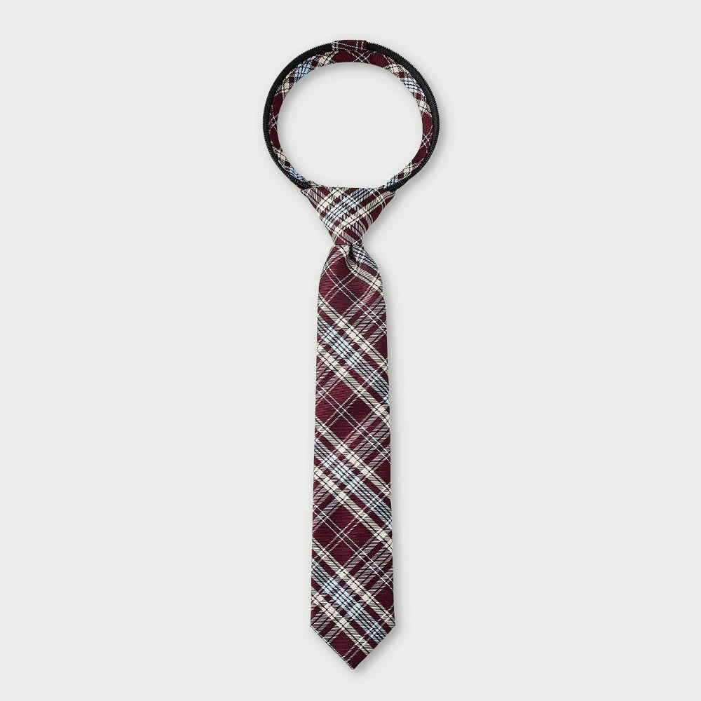 Cat & Jack Boys' Woven Plaid Zip Necktie: $10