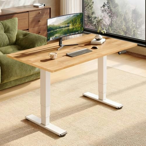 Sanodesk 55" x 24" Dual Motor Solid Rubberwood Standing Desk: $289.99 Sanodesk 55" x 24" Dual Motor Solid Rubberwood Standing Desk: $289.99