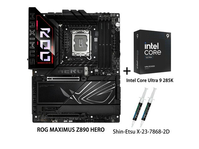 Asus ROG Maximus Z890 Hero Motherboard and Intel Core Ultra 9 285K Processor Bundle: $1,899.99 Asus ROG Maximus Z890 Hero Motherboard and Intel Core Ultra 9 285K Processor Bundle: $1,899.99
