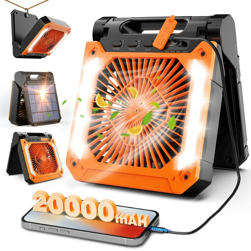 Veubew 20,000mAh Rechargeable Camping Fan: $21.87 Veubew 20,000mAh Rechargeable Camping Fan: $21.87