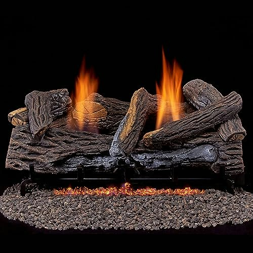 Duluth Forge 24-inch 33,000 BTU Ventless Natural Gas Stacked Oak Log Set: $223.25 Duluth Forge 24-inch 33,000 BTU Ventless Natural Gas Stacked Oak Log Set: $223.25