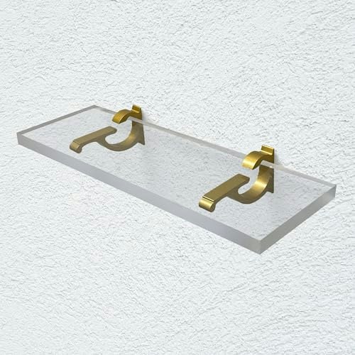 6" x 24" Clear Acrylic Wall-Mounted Floating Shelf: $34.29