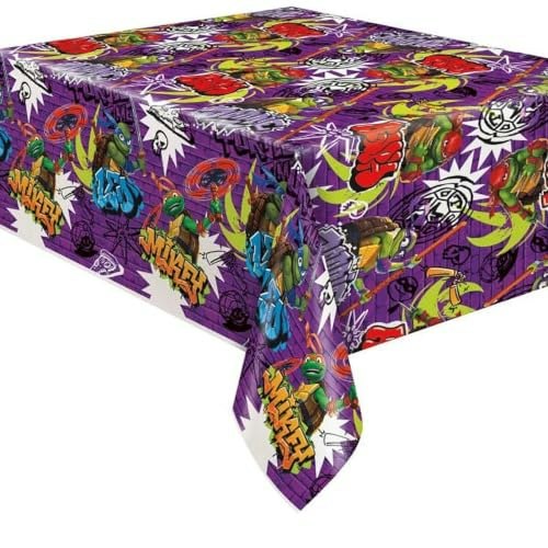 Teenage Mutant Ninja Turtles Mutant Mayhem Plastic Tablecloth 54" x 84": $7.37 Teenage Mutant Ninja Turtles Mutant Mayhem Plastic Tablecloth 54" x 84": $7.37