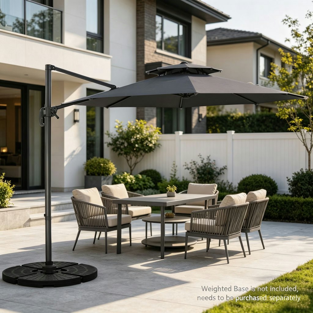 Ainfox 10-Foot Offset Cantilever Patio Umbrella: $90