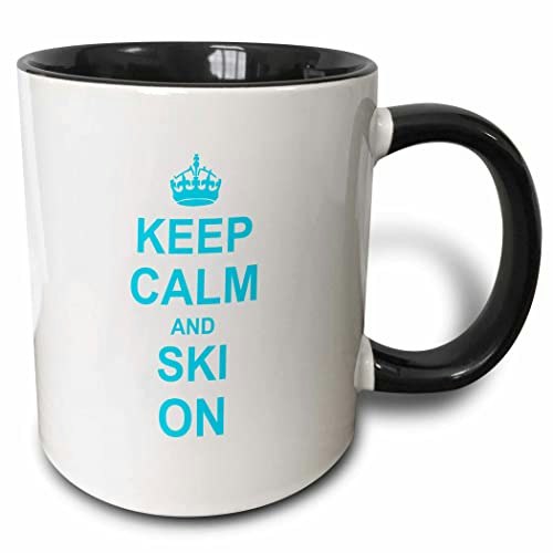 3dRose Keep Calm & Ski On 11-Ounce Two-Tone Mug: $8.03