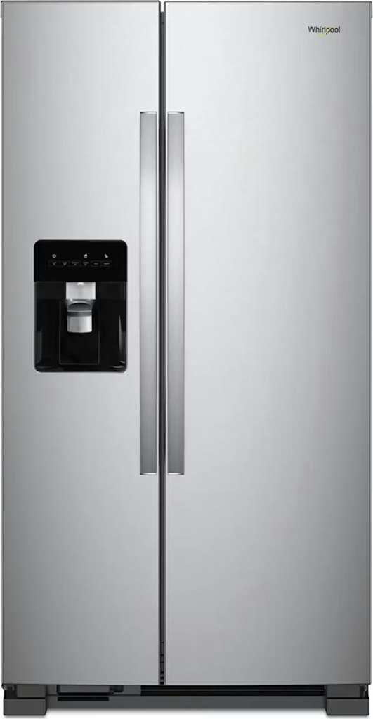 Whirlpool 24.6 Cu. Ft. Side-by-Side Refrigerator w/ Ice Maker: $1,149 w/ free install, parts & haul-away