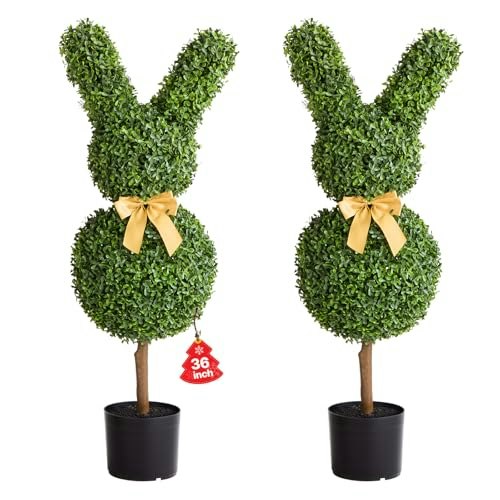 Vevor 36-inch Artificial Topiary Bunny Boxwood 2-Pack: $59.99 Vevor 36-inch Artificial Topiary Bunny Boxwood 2-Pack: $59.99