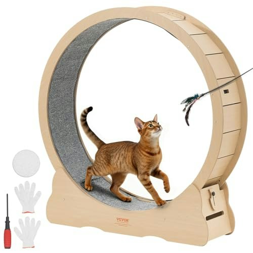 Vevor 48-inch Wooden Cat Exercise Wheel: $78.98 Vevor 48-inch Wooden Cat Exercise Wheel: $78.98
