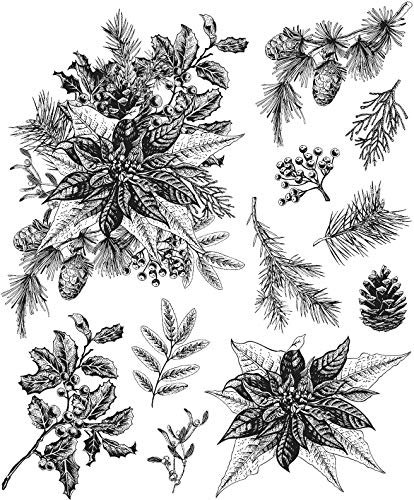 Tim Holtz Yuletide Gatherings Cling Rubber Stamp Set: $27.30 Tim Holtz Yuletide Gatherings Cling Rubber Stamp Set: $27.30