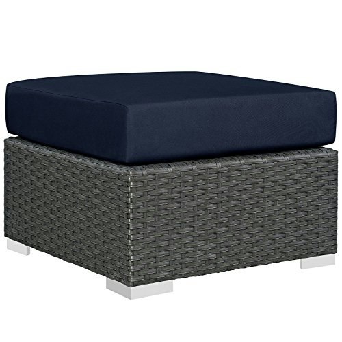 Modway Sojourn Wicker Rattan Outdoor Patio Ottoman: $126.68