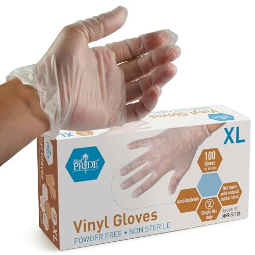 MedPride Powder-Free Vinyl Gloves 100-Pack: $6.99 MedPride Powder-Free Vinyl Gloves 100-Pack: $6.99