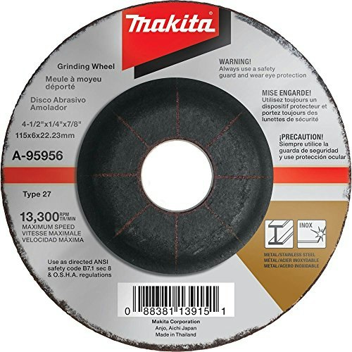 Makita 4-1/2" x 1/4" 36-Grit INOX Grinding Wheel: $3.45 Makita 4-1/2" x 1/4" 36-Grit INOX Grinding Wheel: $3.45