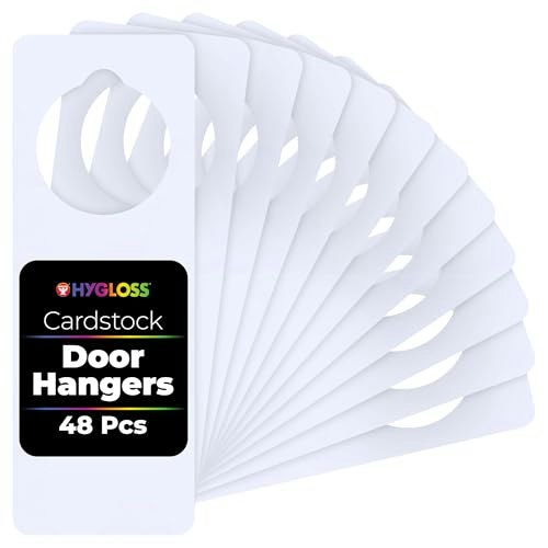 Hygloss Blank Cardstock Door Knob Hanger 48-Pack: $9 Hygloss Blank Cardstock Door Knob Hanger 48-Pack: $9