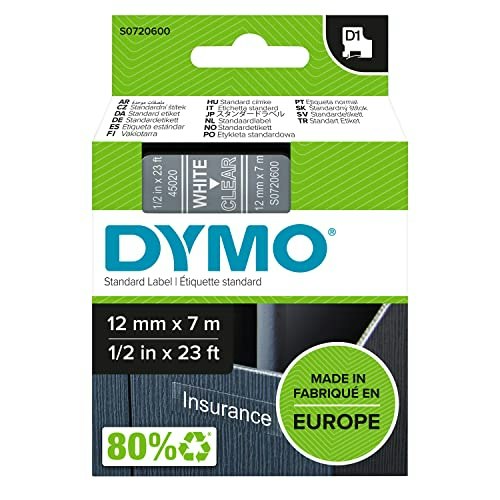 Dymo 1/2-inch x 23-foot D1 High-Performance Removable Label Tape: $23.90 Dymo 1/2-inch x 23-foot D1 High-Performance Removable Label Tape: $23.90
